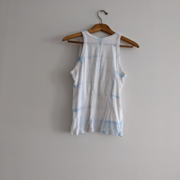 Everlane White and Blue Tie Dyed Tank Top Size M - Picture 3 of 6